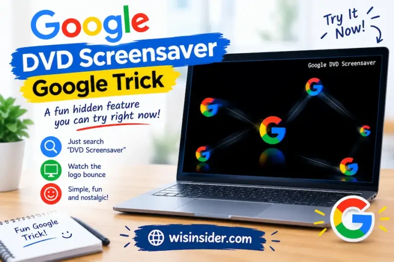 DVD Screensaver Google Trick – bouncing Google logo on a laptop screen | wisinsider.com