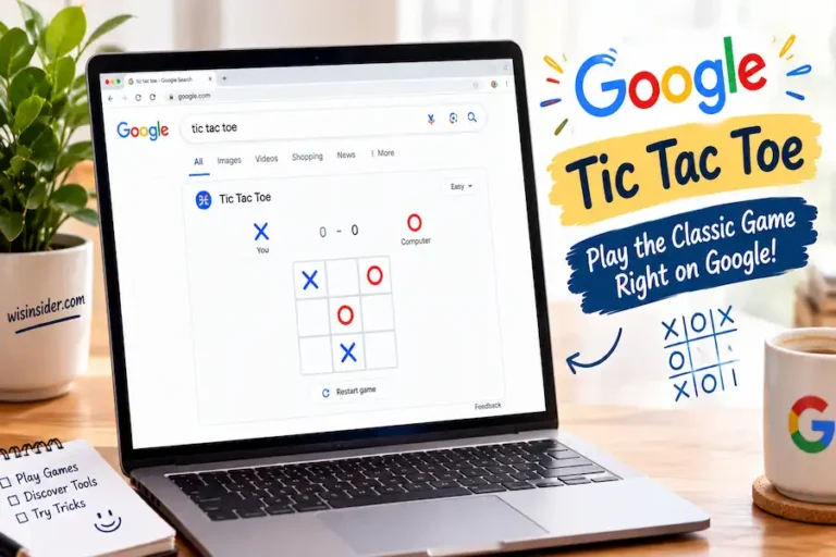 Google Tic Tac Toe game on Google Search, wisinsider.com