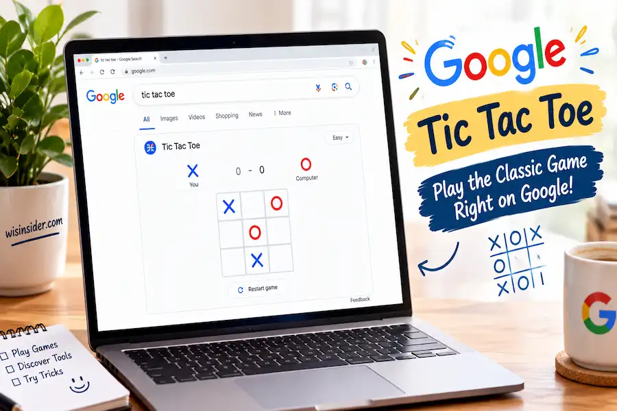 Google Tic Tac Toe game on Google Search, wisinsider.com