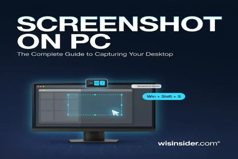 Screen shot on PC guide by winsider.com showing a Windows computer screen