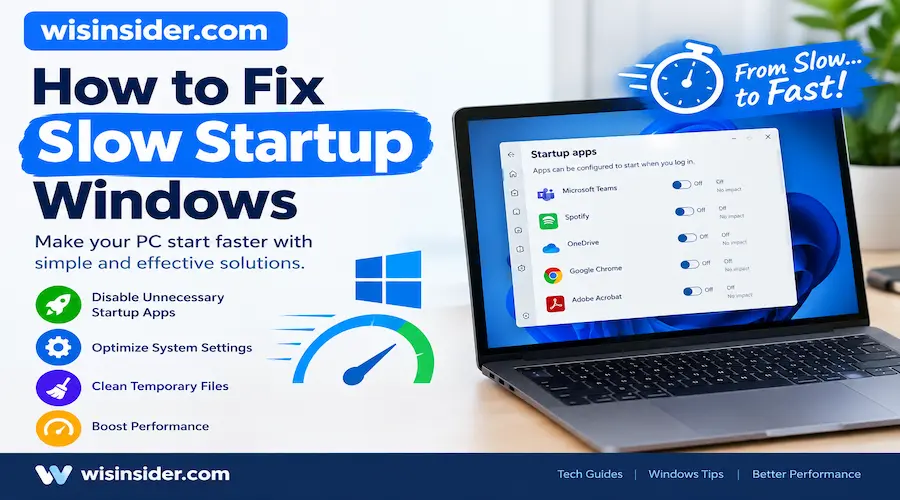 How to Fix Slow Startup Windows with startup tips, wisinsider.com
